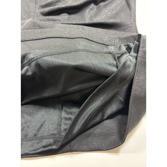 David Meister Sheath Dress Black Metallic Shimmer 6 Midi Lined Cap Sleeve - Picture 9 of 10